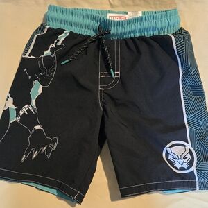 Marvel Black and Blue Board Shorts Quick-Dry Swimwear.